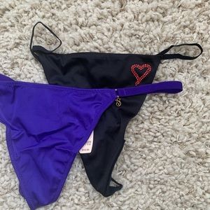 Brand new TWO Victoria’s Secret very Sexy V-String. NWT